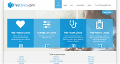 Desktop Screenshot of freeclinics.com