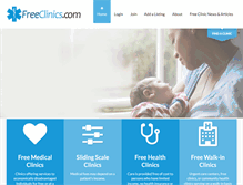 Tablet Screenshot of freeclinics.com